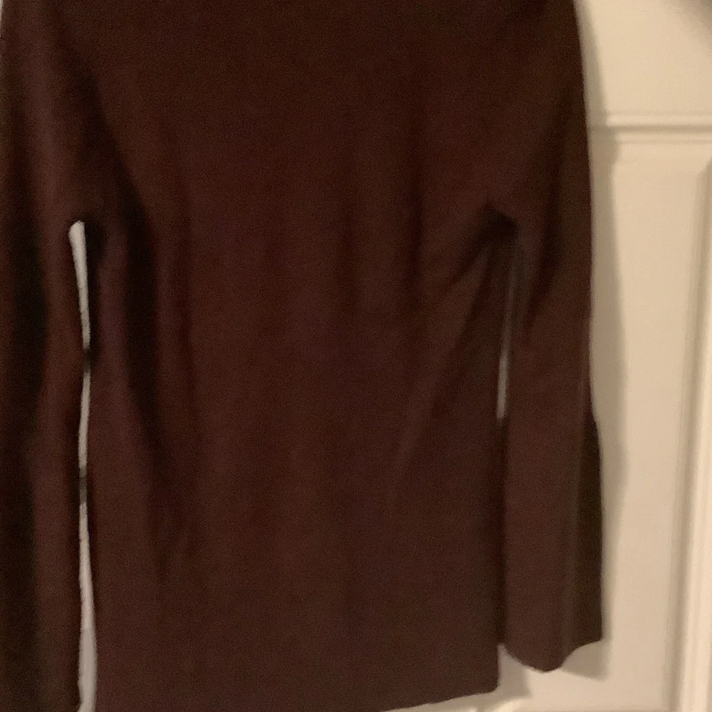 J. Crew V-Neck Sweater in Rich‎ garnet, wool, small
